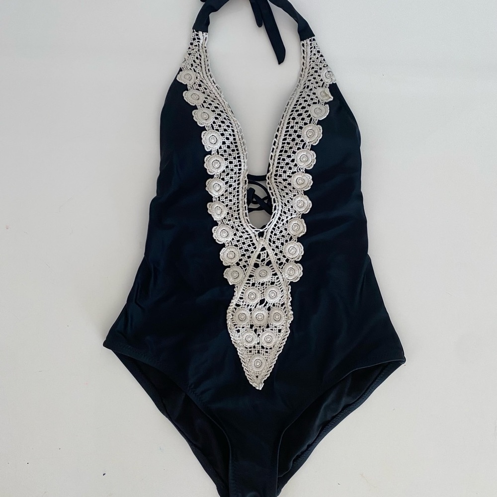 Crochet Trim Swimsuit
